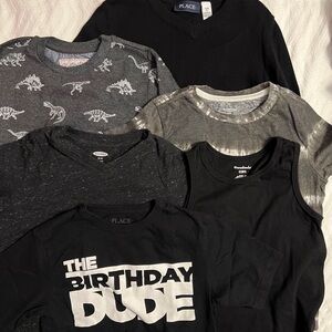 Black and Gray Kids Shirt Set